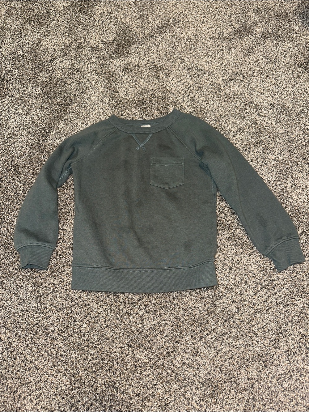 Carter's Dark Green Men's Crewneck Sweater with Chest Pocket